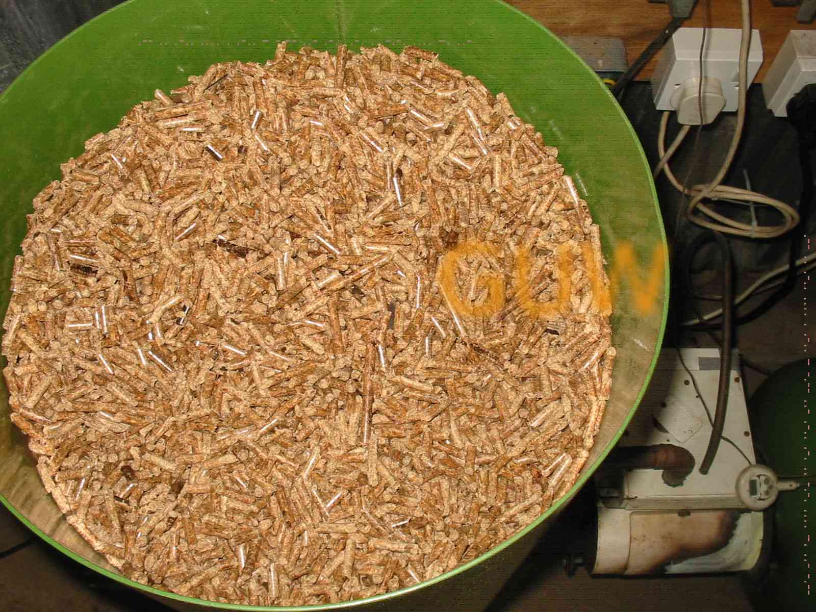 Pellets in the hopper