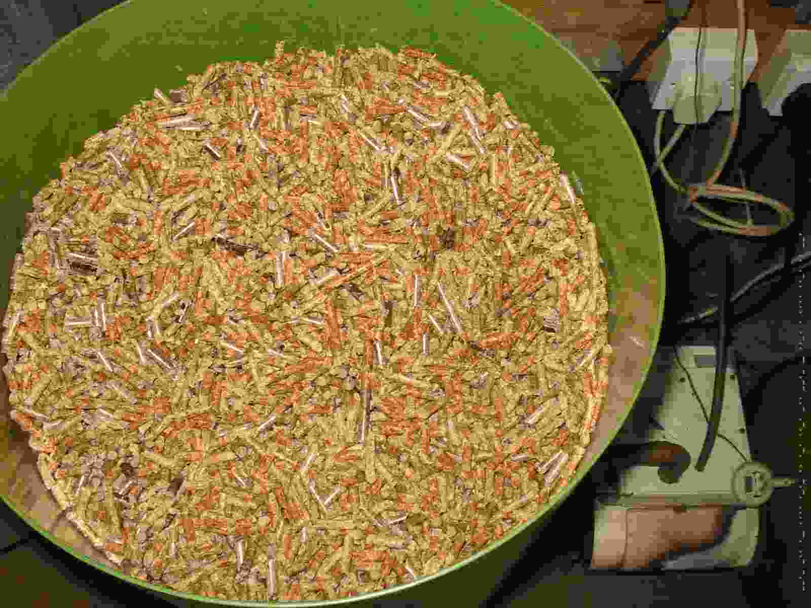 Pellets in the hopper